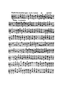 Partition Basso, Canzon Trigesimasesta, à , & , si placet, Merulo, Claudio par Claudio Merulo