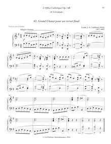 Partition 6, Grand Chœur pour un verset final (G major), L’Office Catholique, Op.148