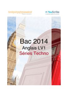 Corrigé bac 2014 - Séries techno - LV1 anglais
