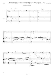 Partition , Allegro, violoncelle Sonata No.2, Plante, Cyril
