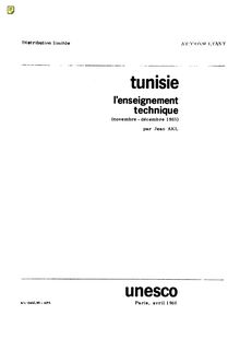 L Enseignement technique: Tunisie - (mission) novembre-décembre ...