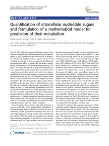 Quantification of intracellular nucleotide sugars and formulation of a mathematical model for prediction of their metabolism