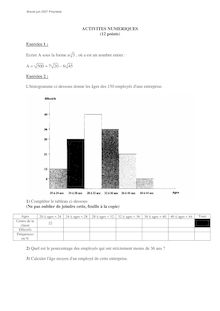 Mathématiques 2007 Brevet (filière générale)