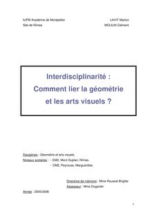Interdisciplinarité : Comment lier la géométrie et les arts ...