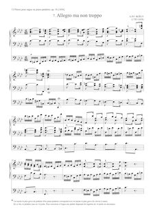 Partition , Allegro ma non troppo, 12 Pièces pour orgue ou piano-pédalier, Op.18