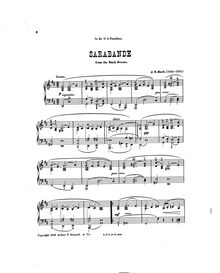 Partition , Courante, violoncelle  No.1, G major, Bach, Johann Sebastian