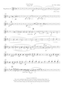Partition Bugle (Flugelhorn) , partie, Psaume 150, Psalm 150, Franck, César