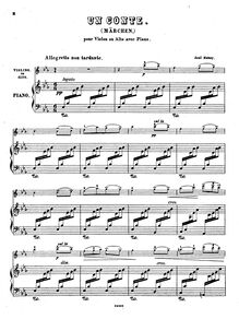 Partition Piano-violon score, 2 pièces, Hubay, Jenö