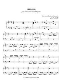 Partition complète, Allegro en G minor, G minor, Pescetti, Giovanni Battista par Giovanni Battista Pescetti