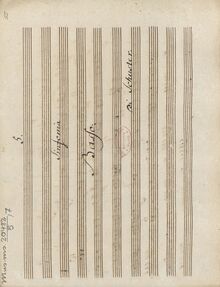 Partition basse (concertino - violoncelle), Sinfonia No.5 en B-flat major