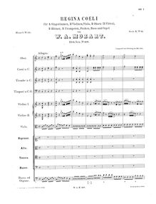 Partition complète, Regina Coeli, C major, Mozart, Wolfgang Amadeus par Wolfgang Amadeus Mozart