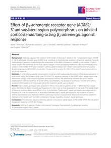 Effect of β2-adrenergic receptor gene (ADRB2) 3′ untranslated region polymorphisms on inhaled corticosteroid/long-acting β2-adrenergic agonist response