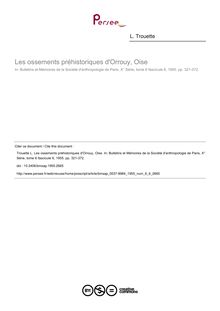 Les ossements préhistoriques d Orrouy, Oise - article ; n°6 ; vol.6, pg 321-372