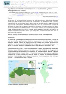 Impact de la diminution des terres de parcours sur l’évolution des systèmes d’élevages en Tunisie Centrale