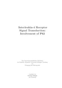 Interleukin-4-receptor signal transduction [Elektronische Ressource] : involvement of P62 / vorgelegt von Susanne Bürgis