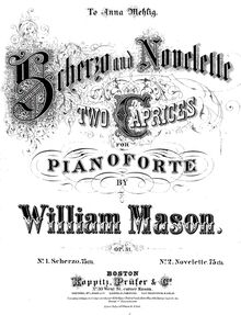 Partition complète, Scherzo et Novelette, Mason, William