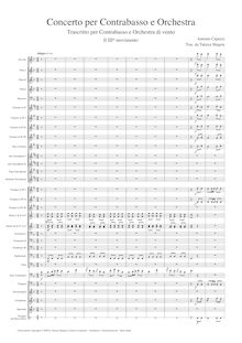 Partition compléte, Concerto pour Double-basse et orchestre par Antonio Capuzzi