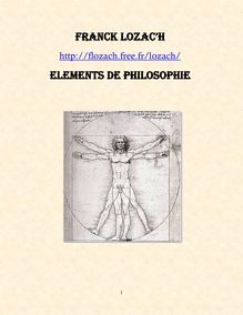 Franck Lozac h Eléments de Philosophie