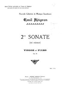 Partition de piano, violon Sonata No.2, Sjögren, Emil par Emil Sjögren