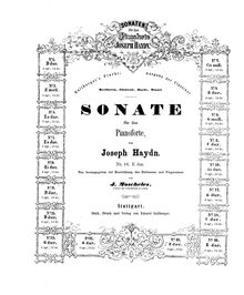 Partition complète, Piano Sonata No.31 en E major, Haydn, Joseph par Joseph Haydn