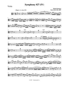 Partition altos, Symphony No.27, B-flat major, Rondeau, Michel par Michel Rondeau