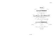 Partition parties complètes, corde quatuor Nos.1-2, Op.6, Verhulst, Johannes