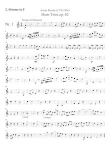 Partition cor 2 (en F), 24 cor Trios, Reicha, Anton