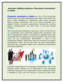 Horizons staffing solutions- Placement consultants in Noida