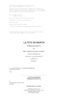 La tête de Martin par Théodore Barrière, Adrien Decourcelle, et Eugène Grangé