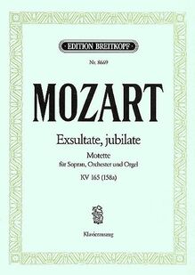 Partition violoncelles / Basses, Exsultate, jubilate, F major, Mozart, Wolfgang Amadeus