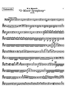 Partition violoncelles, Symphony No.40, G minor, Mozart, Wolfgang Amadeus