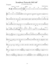 Partition timbales, Symphony No.4  Pastorale , Symphony on Canadian Folk Themes