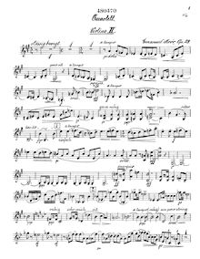 Partition violon II, corde quatuor No.1, A Major, Moór, Emanuel