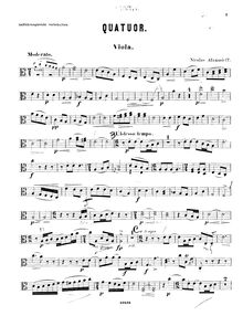 Partition viole de gambe, corde quatuor, A minor, Afanasyev, Nikolay