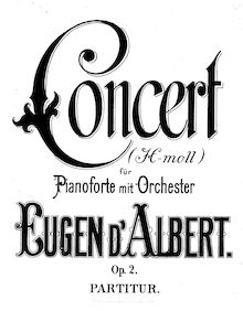 Partition Segment 1, Piano Concerto No.1, Op.2, Albert, Eugen d 