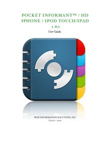 Manual - POCKET INFORMANT / HD IPHONE / IPOD TOUCH/IPAD 1.60