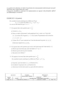 Sujet du bac S 2003: Mathématique Obligatoire