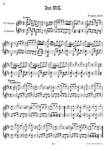 Partition No.2, 3 duos, Op.48, Carulli, Ferdinando