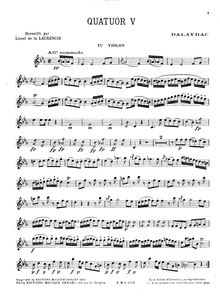Partition violon 1, 6 corde quatuors, Dalayrac, Nicolas