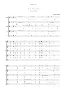 Partition Vocal score, Moritur en ligno, Morirò di dolor, Giovannelli, Ruggiero