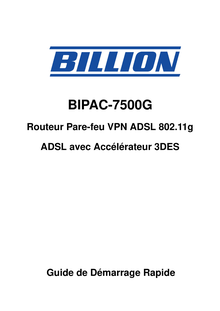 Notice ADSL Billion  BiPAC 7500G