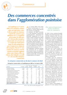 Commerce 2009 : Des commerces concentrés dans l’agglomération pointoise