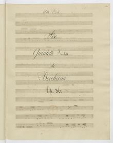 Partition viole de gambe, 6 corde quintettes, G.331-336 (Op.36)