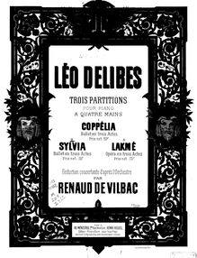 Partition complète, Sylvia, The Nymph of Diana, Delibes, Léo par Léo Delibes