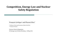 Competition Energy Law and Nuclear Safety Regulation