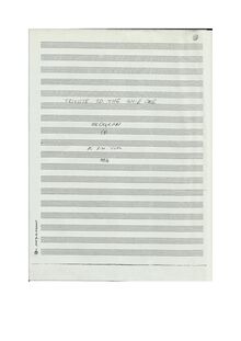 Partition , Ideogram, Tribute to pour Wise One, Sonata for Double Choir