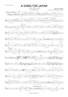 Partition Trombone 2, A Song pour Japan, Verhelst, Steven par Steven Verhelst