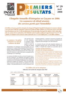LEnquête Annuelle dEntreprise en Guyane en 2006 : Un commerce de détail atomisé, des services portés par limmobilier