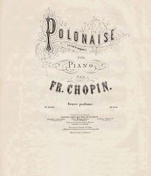 Partition complète, Polonaise en G-flat Major (P1-8), Chopin, Frédéric