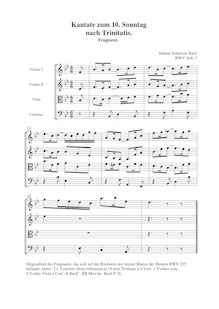Partition complète, Cantata, B? major, Bach, Johann Sebastian
